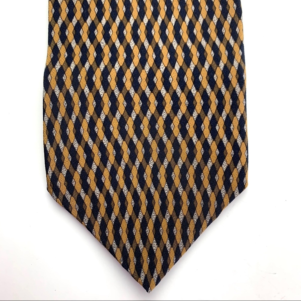 Kenneth Cole men's blue and yellow neck tie